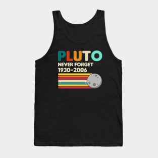 Pluto Never Forget - Retro Vintage Tank Top